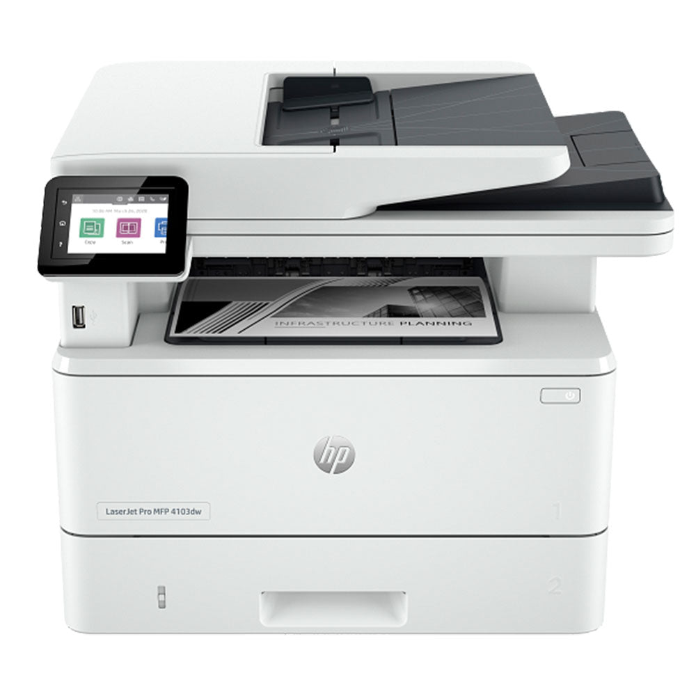 طابعة اتش بي Pro MFP 4103DW ليزر جيت برو لاسلكية الوان (طباعة - نسخ - مسح ضوئي)