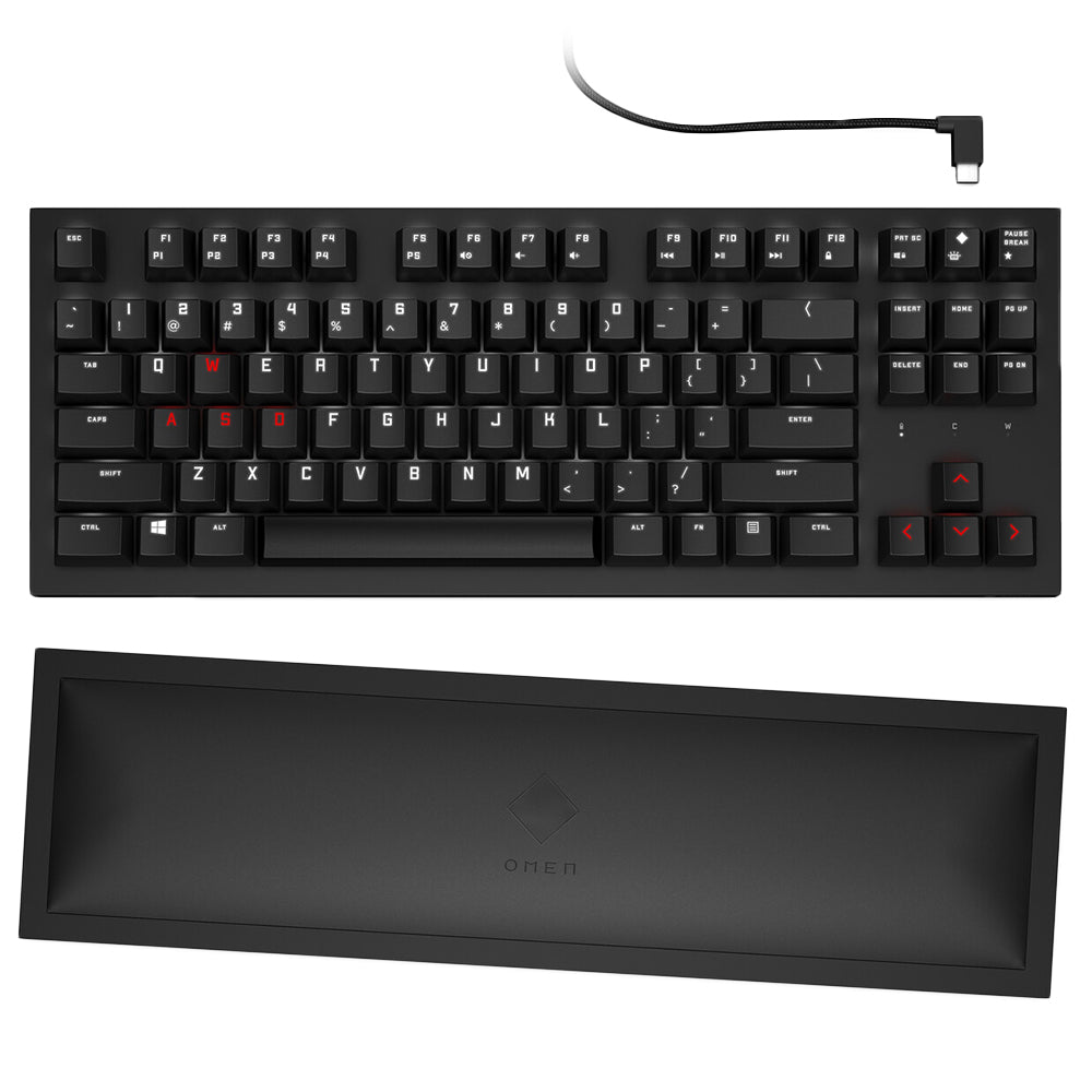 كيبورد اتش بي اومين لاسلكي جيمنج سويتش بني Cherry MX إنجليزي Spacer TKL