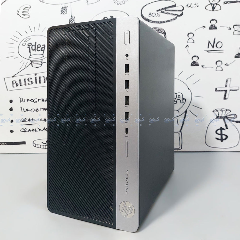 كمبيوتر تاور اتش بي ProDesk 600 G5 (انتل كور i5-8500 - رام 8 جيجابايت DDR4 - بدون هارد - انتل UHD جرافيكس - DVD RW) استعمال خارج