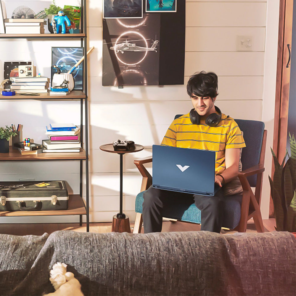 HP Victus 15-FA1017NIA Gaming Laptop (Intel Core i5-13500H - 16GB Ram - M.2 NVMe 512GB - Nvidia RTX 4050 6GB - 15.6 Inch FHD IPS 144Hz) - Performance Blue