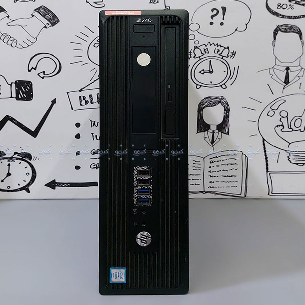 HP Z240 Desktop WorkStation (Intel Xeon E3-1230 V5 - 8GB DDR4 - No Hard - Graphics Card 1G - DVD RW) Original Used