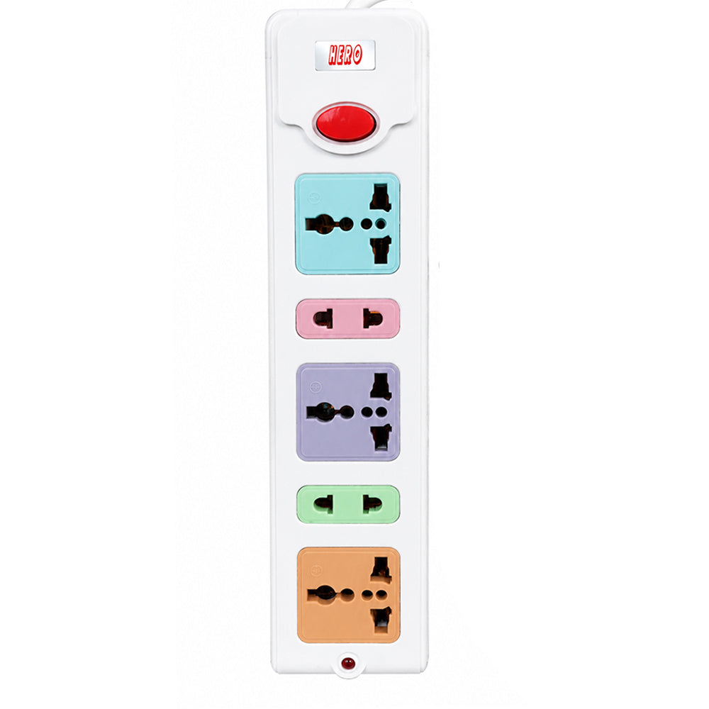 Hero 305 5Port Power Strip 2500W 2m - White