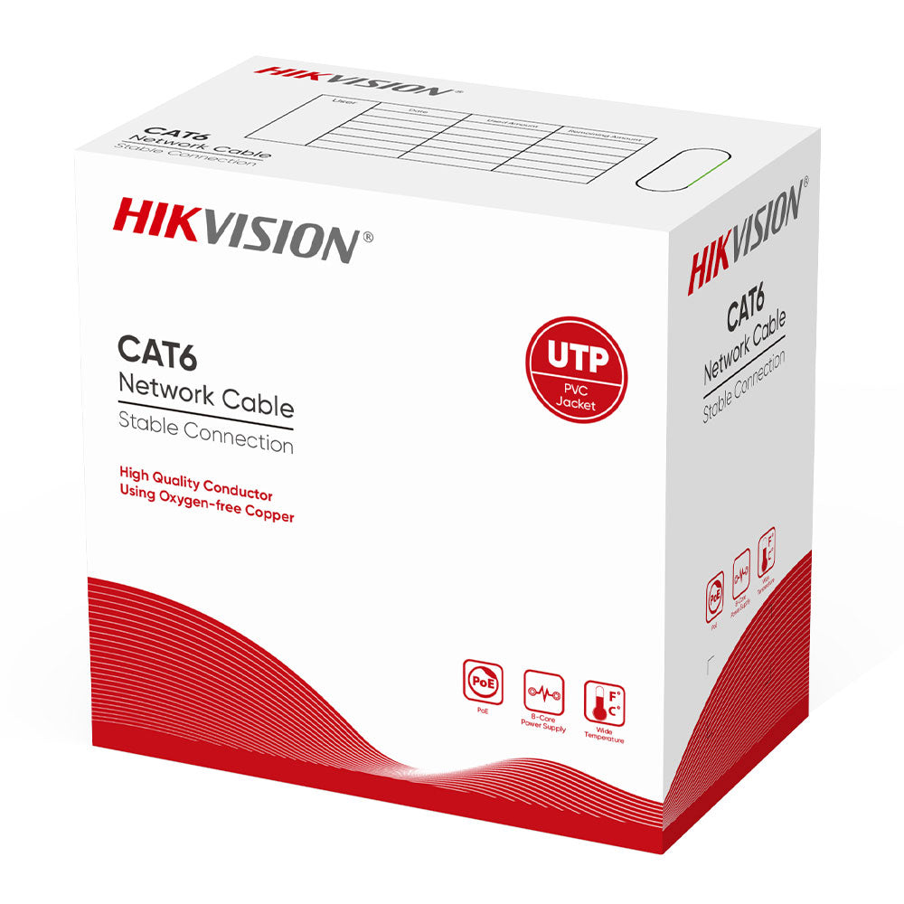 كابل نت وورك هيكفيجن 305 متر DS-1LN6-UU Cat6 UTP