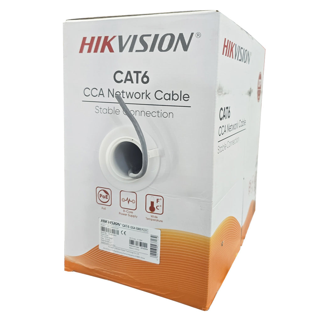 Hikvision DS-1LN6UU/CCA Network Cable 305m Cat6 UTP - Gray