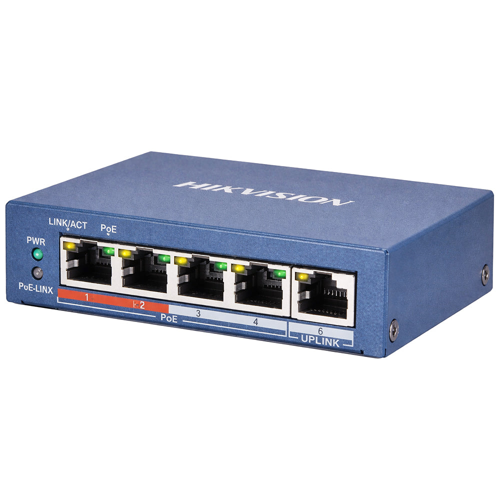 سويتش هيكفيجن 5 منافذ 100/10 ميجابت/ثانية DS-3E0105P-E/M Unmanaged Desktop PoE