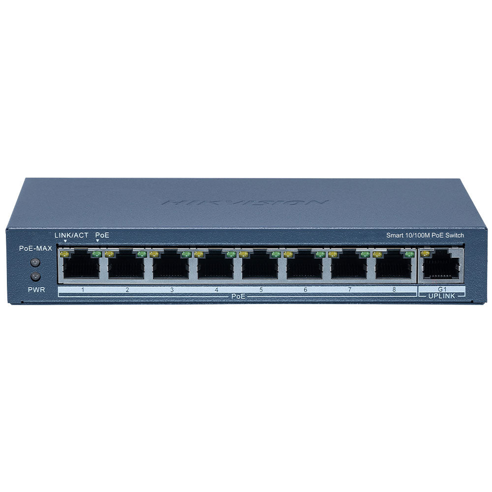 Hikvision DS-3E1309P-EI Smart Managed Desktop Switch 8 Ports PoE 10/100Mbps + 1 Port 10/100/1000Mbps Uplink 110W