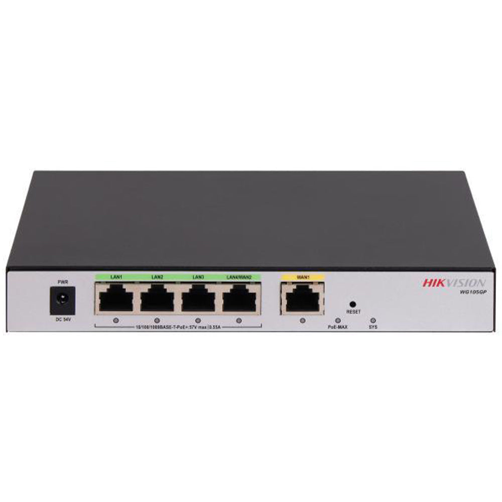 راوتر هيكفيجن الكل في واحد 4 منافذ 1000 ميجابايت في ثانيةDS-3WG105GP-SI PoE