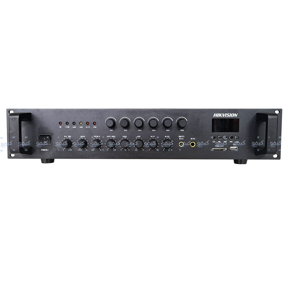 Hikvision DS-QAE0A240G1-VB6 6-Zone Analog Mixer Amplifier 240W - Black