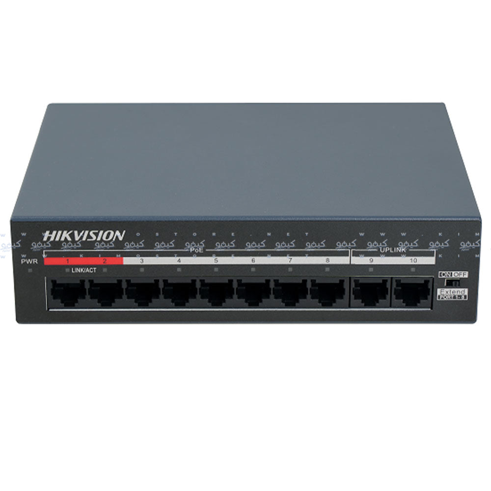 Hikvision DS-XS10-P Unmanaged Desktop Switch 8 Ports PoE 10/100Mbps + 2 Ports RJ45 10/100Mbps