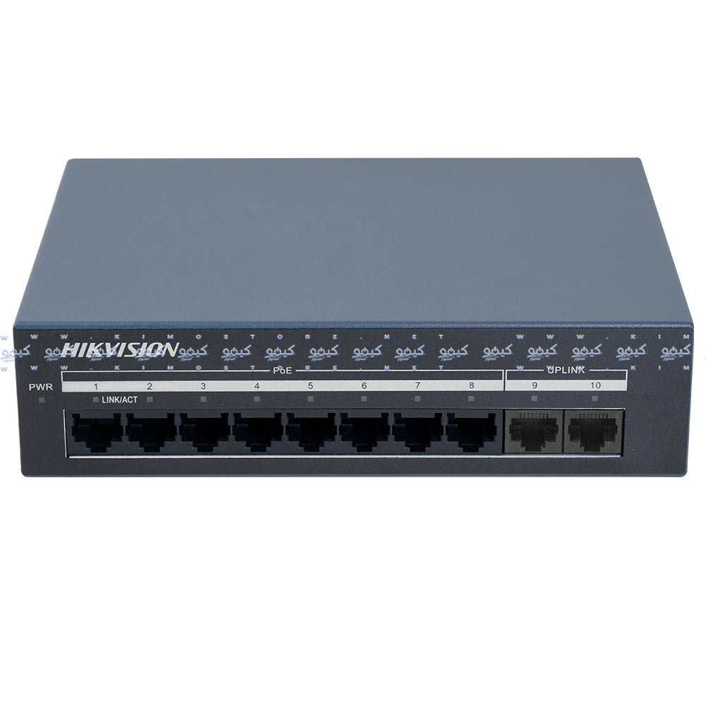 Hikvision DS-XS10G-P Unmanaged Desktop Switch 8 Ports PoE 10/100/1000Mbps + 2 Ports RJ45 10/100/1000Mbps