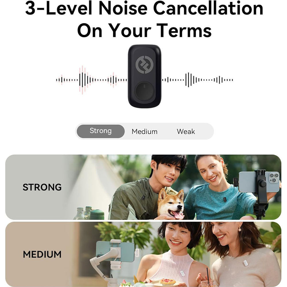 Hollyland LARK A1 Combo 3in1 2.4GHz Dual Channel Wireless Lavalier Microphone System (Local Warranty) - Black