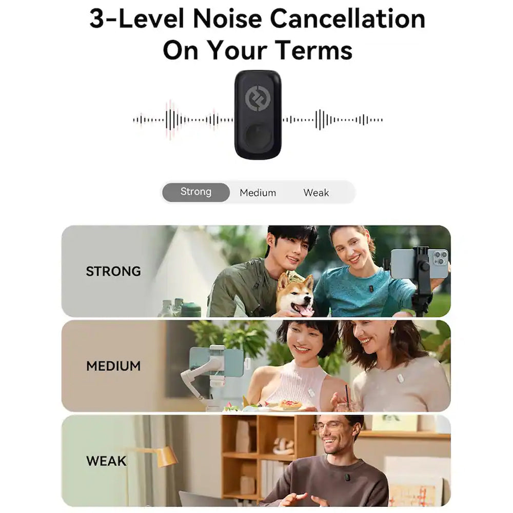 Hollyland LARK A1 Mini Duo Lightning 2.4GHz Dual Channel Wireless Lavalier Microphone System (Local Warranty) - Black