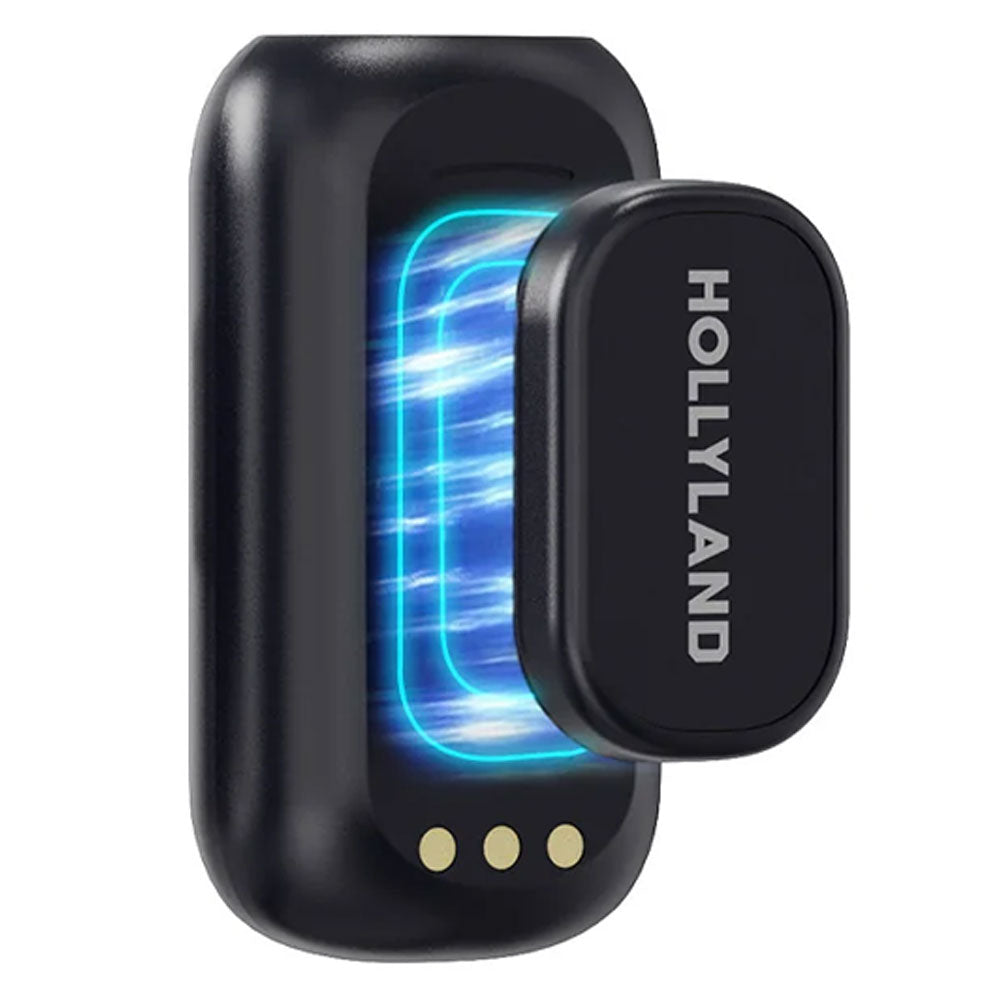 نظام ميكروفون هولي لاند لاسلكي بمشبك ثنائي القناة 2.4 جيجاهرتز بمنفذ تايب سي