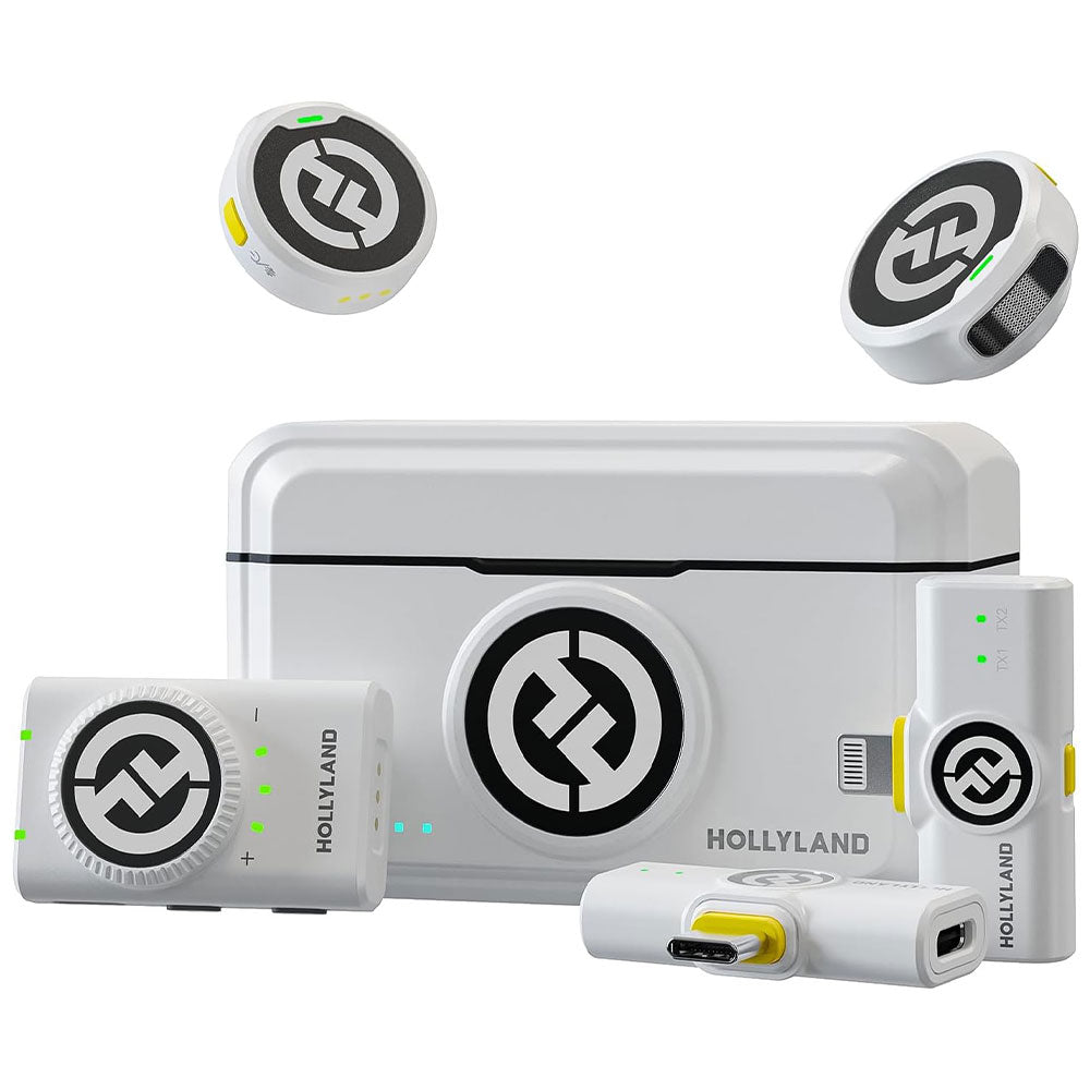 Hollyland LARK M2 Combo 3in1 2.4GHz Dual Channel Wireless Lavalier Microphone System
