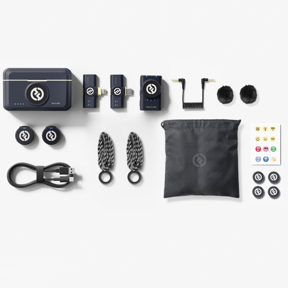 Hollyland LARK M2 Combo 3in1 2.4GHz Dual Channel Wireless Lavalier Microphone System (Local Warranty)