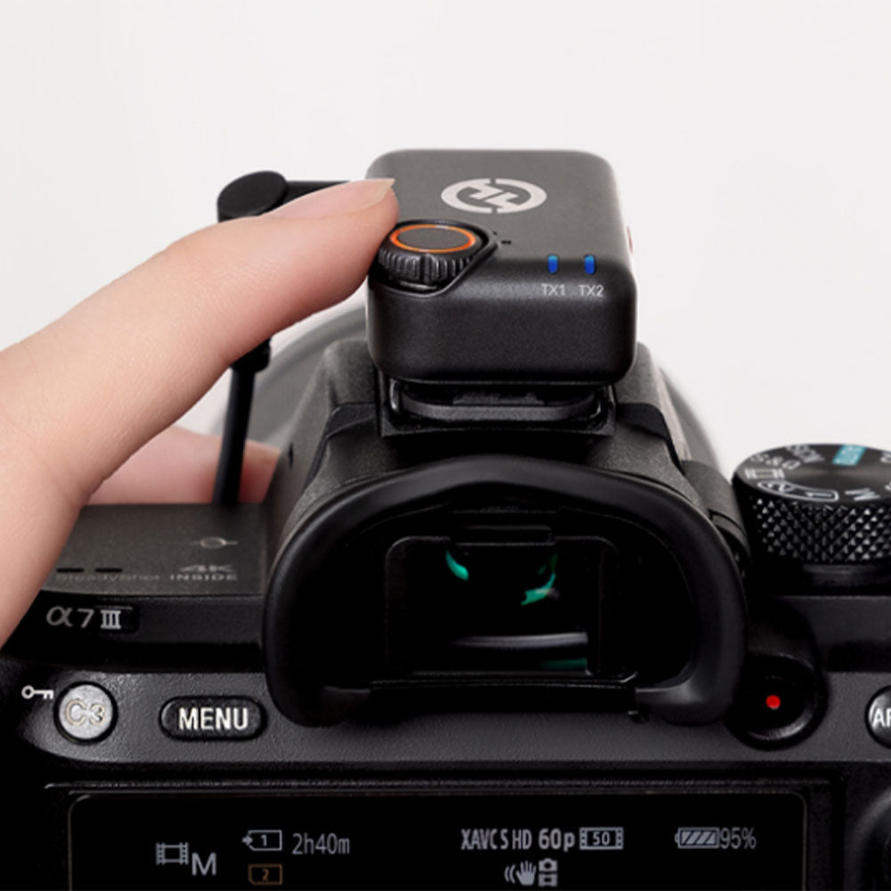 نظام ميكروفون كومبو هولي لاند لاسلكي بمشبك 3 في 1 ثنائي القناة 2.4 جيجاهرتز LARK M2S (ضمان محلي) - اسود