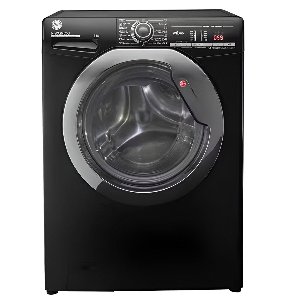 Hoover Front Load Full Automatic Washing Machine H3WS383TAC3B-ELA 8Kg - Black