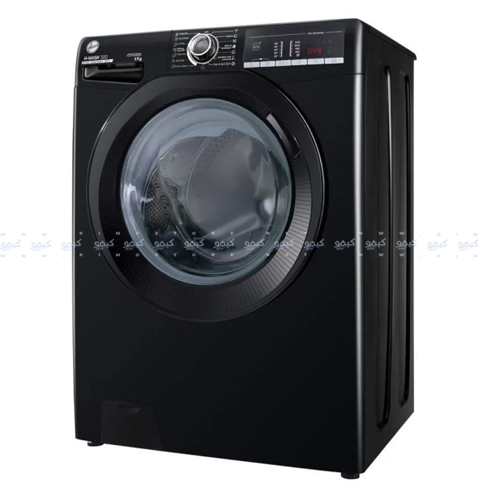 غسالة ملابس هوفر فول أتوماتيك تحميل أمامي 8 كجم H3WS383TAC3R-ELA - أسود