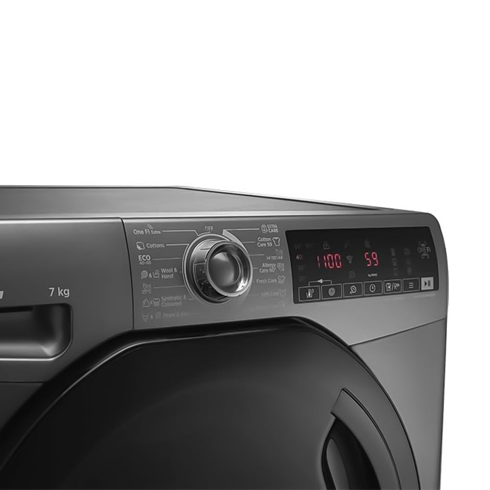 Hoover Front Load Fully Automatic Washing Machine Inverter H3WS17TMF3R-ELA 7Kg - Silver