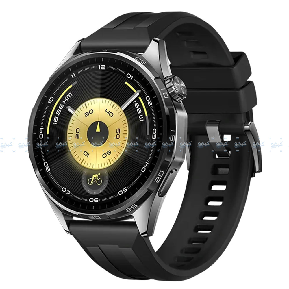 Huawei Watch GT 6 ATM-B19 (46mm - GPS) Black Stainless Steel Case With Black Fluoroelastomer Strap