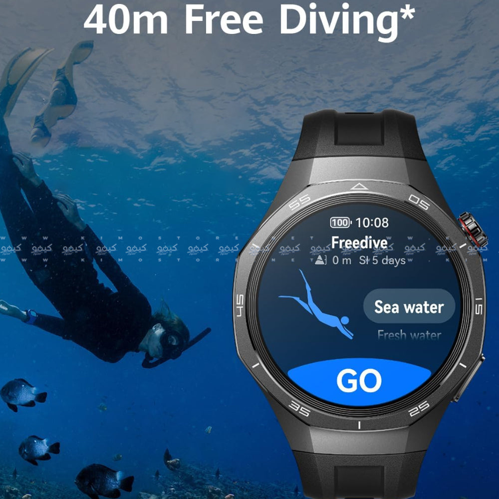 Huawei Watch GT 5 Pro VLI-B29 (46mm - GPS) Titanium Alloy Case With Black Fluoroelastomer Strap