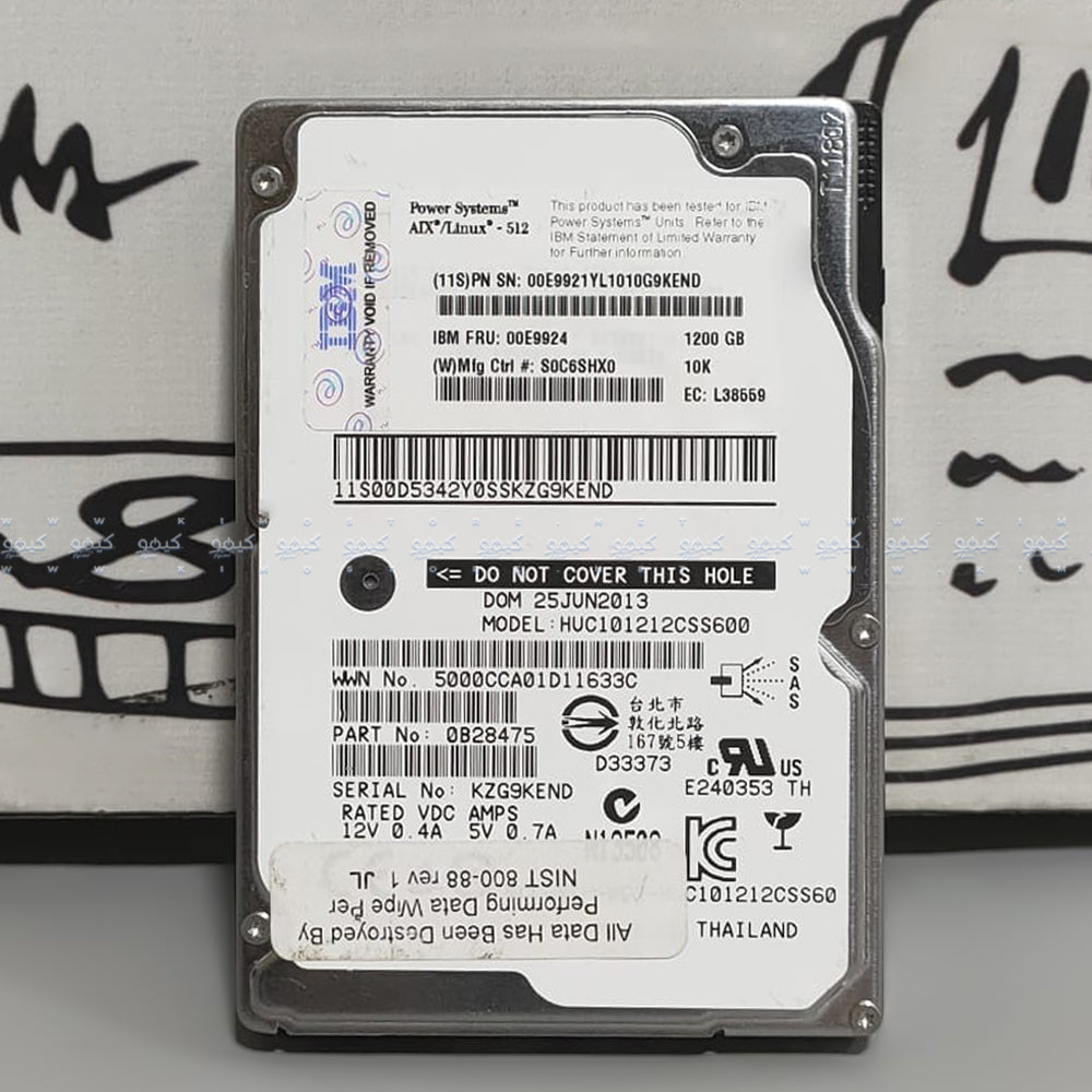 IBM 1.2TB 10K SAS 2.5 Inch Internal Servers Hard Drive (Original Used)