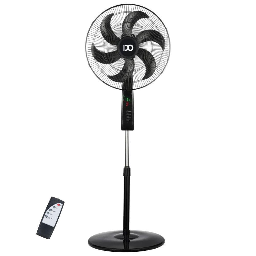 IDO Stand Fan With Remote SF18RC-BK 18 Inch - Black