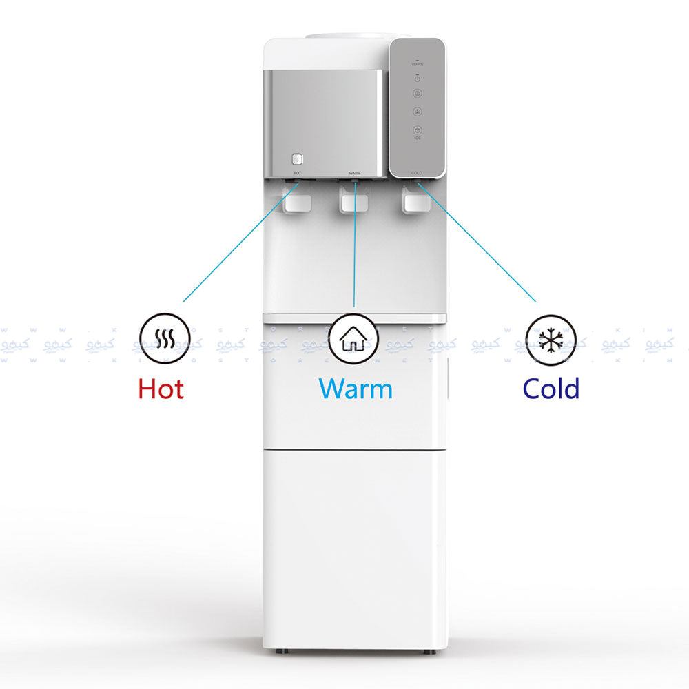 مبرد مياه مع صانع ثلج ايدو WDIM500-WHSV - فضي