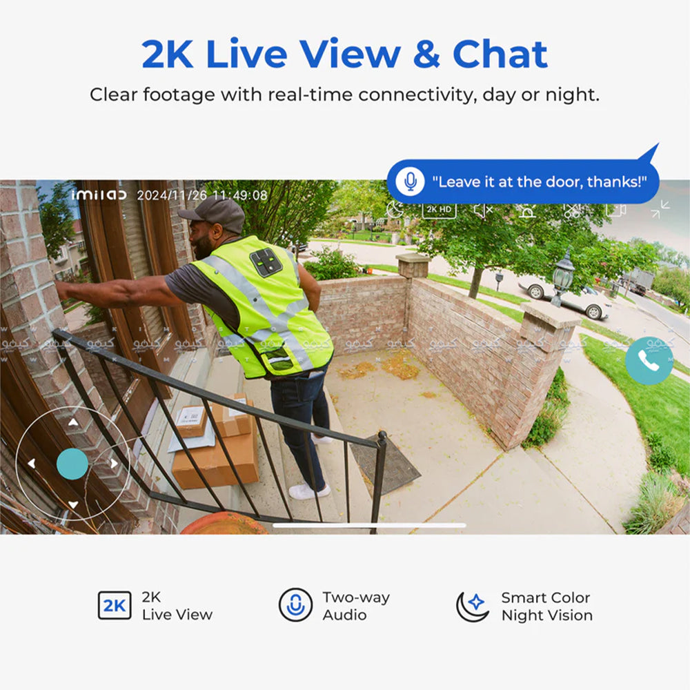 IMILAB EC5 Wi-Fi 360° Pan & Tilt AI Outdoor Security Camera 2K 3MP (Mic) (Full Color)