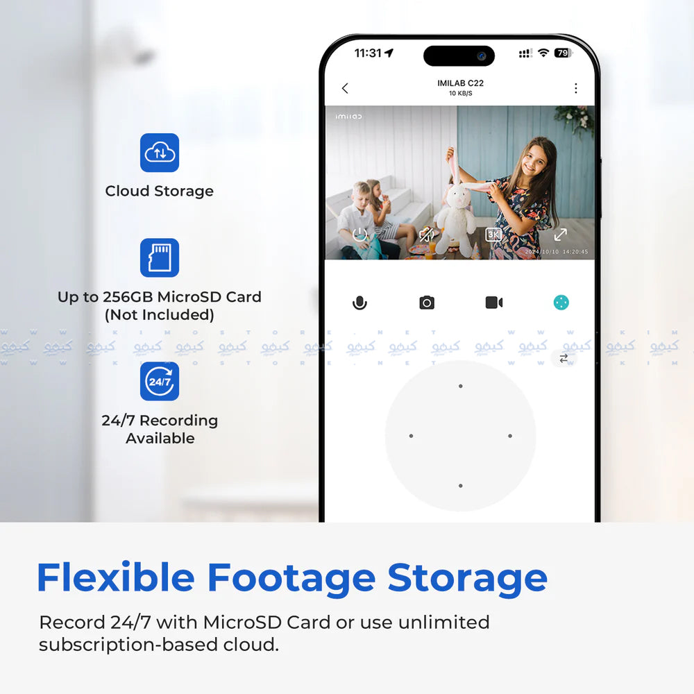 IMILAB C22 Wi-Fi Pan & Tilt AI Indoor Security Camera 3K 5MP (Mic)