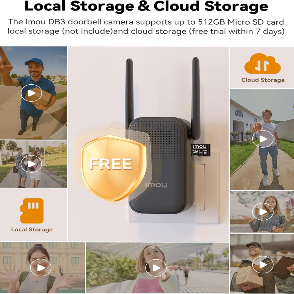 Imou DB-3EP-4M0W/DS3 Smart Video Doorbell Kit