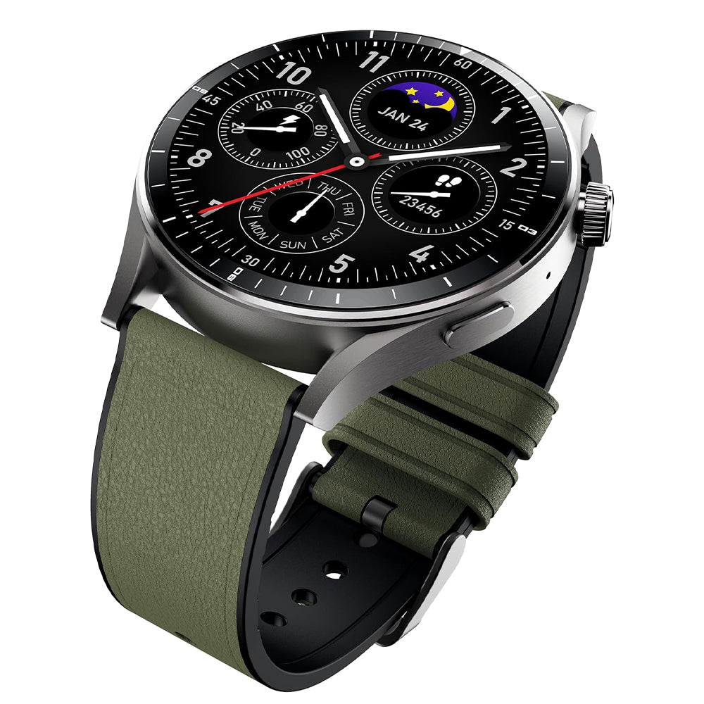 Infinix XWatch N4 Pro XW4E Smart Watch Black Case With Titanium Gray Strap