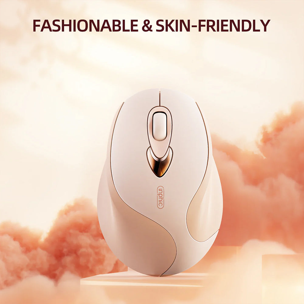 Inphic M8 Dual Mode Rechargeable Bluetooth Wireless Mouse 1600Dpi - Bronze
