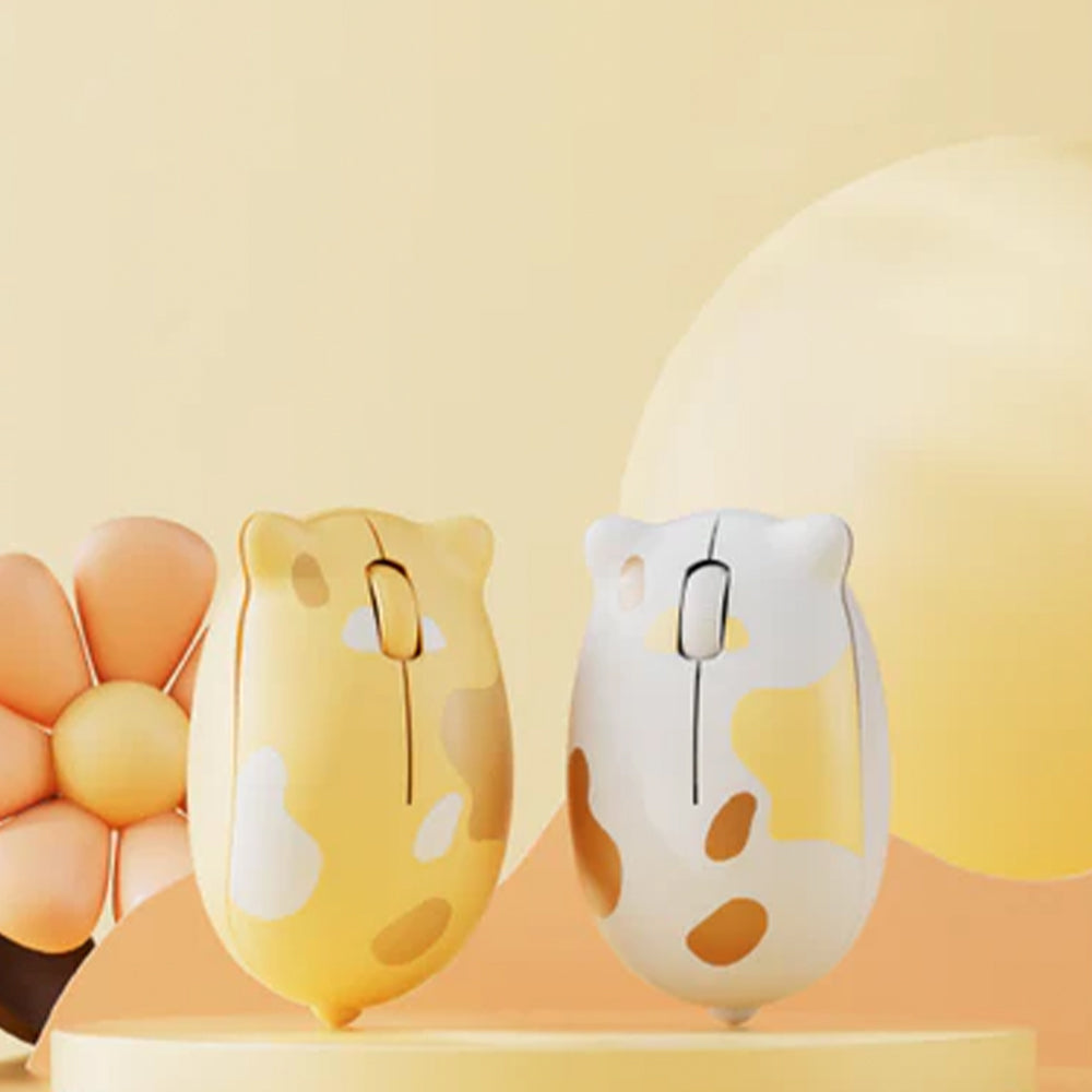 ماوس إنفيك لاسلكي بلوتوث قابل للشحن 2400 نقطة في البوصة YC-KALO - اصفر