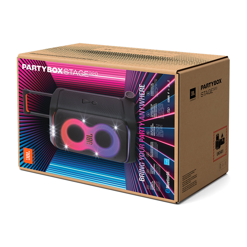 JBL PartyBox Stage 320 Portable Bluetooth Speaker - Black