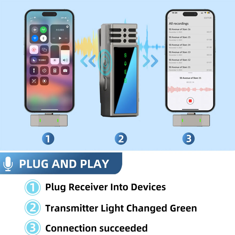Jmary MW-15 Type-C 2.4GHz Wireless Microphone System