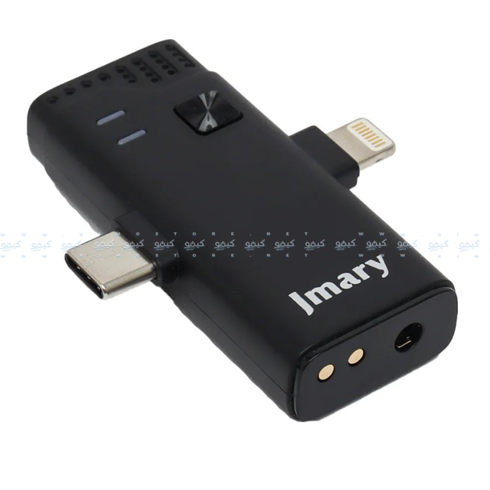 نظام ميكروفون جيه ماري لاسلكي 3 في 1 ثنائي القناة 2.4 جيجاهرتز MW-16 - أسود