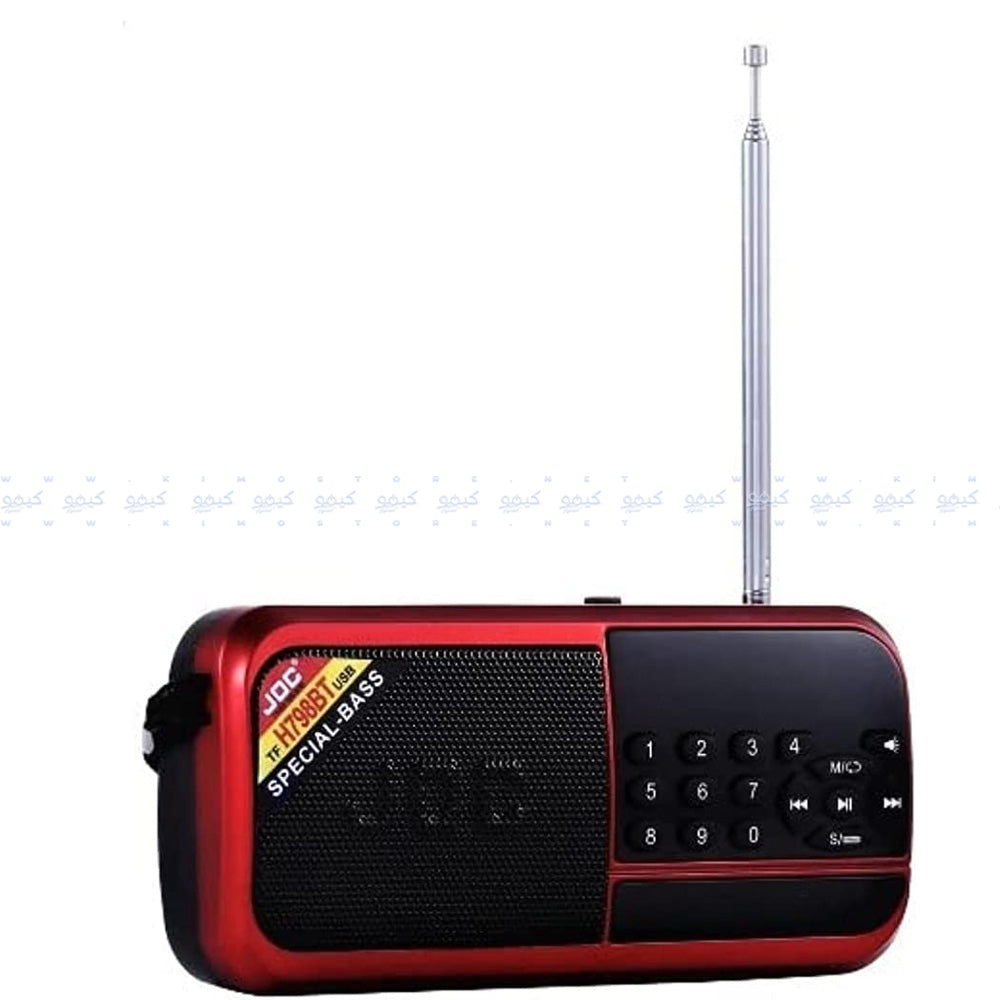 Joc H798BT Portable Radio Speaker - Red