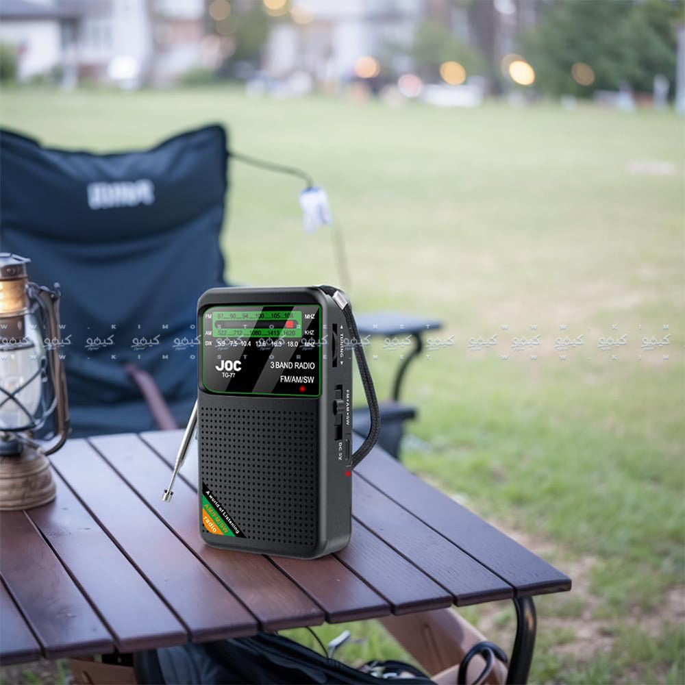 سبيكر راديو بوكيت جوك قابل للشحن TG-66 - أسود