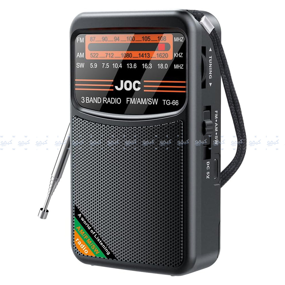 Joc TG-66 Rechargeable Pocket Radio Speaker - Black