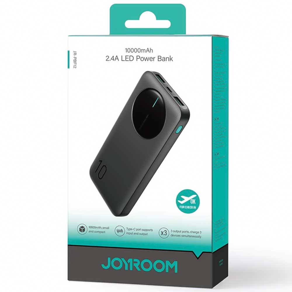 باور بانك Joyroom JR-PBF12 بمنفذين USB + Type-C للشحن السريع بقوة 22.5 وات