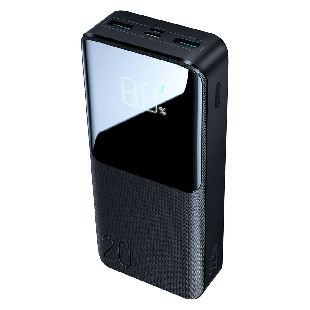 JoyroomJR-QP192 Power Bank 2x USB + Type-C + Micro 22.5W Fast Charging 20000mAh - Black