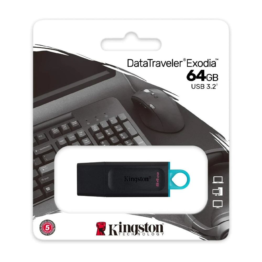 Kingston DataTraveler Exodia 64GB USB 3.2 Flash Memory