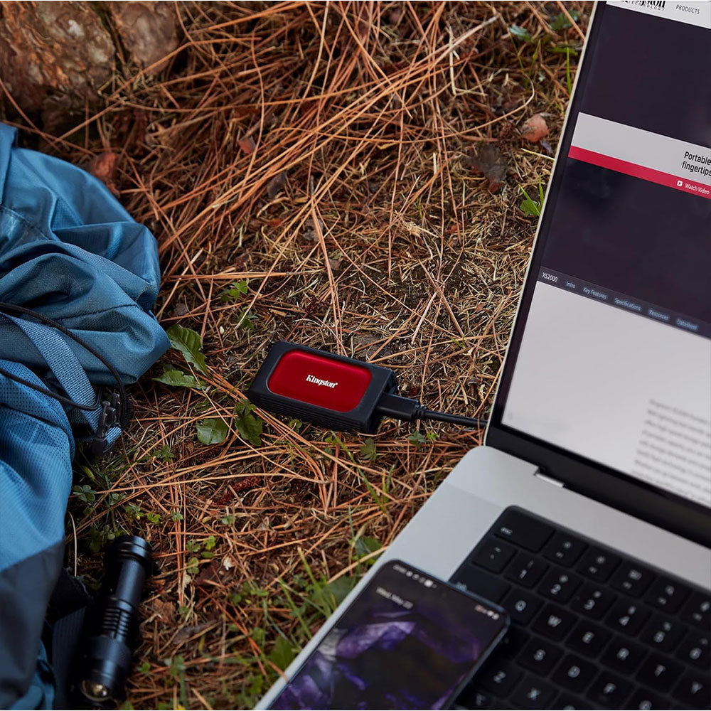 Kingston XS1000R 1TB Portable External SSD Drive - Red