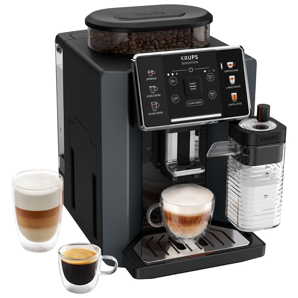 Krups Sensation Milk Automatic Espresso Coffee Maker EA912B10 1450W - Black