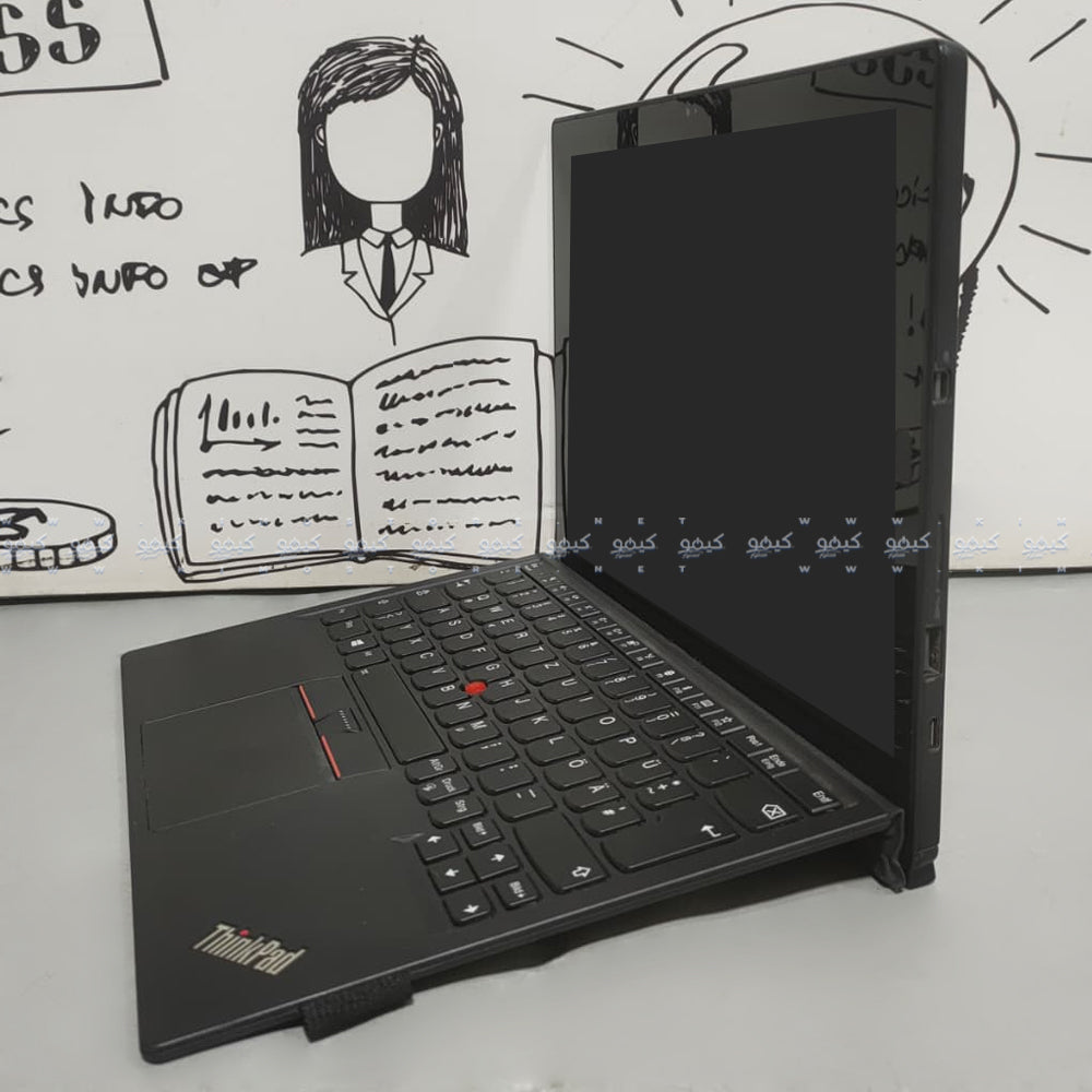 لاب توب لينوفو 2 في 1 قابل للفصل ThinkPad X1 Tablet Gen 2 (انتل كور i7-7Y54 - رام 8 جيجابايت DDR3 - هارد 256 جيجابايت M.2 - انتل HD جرافيكس - شاشة 12 بوصة FHD + تاتش سكرين 360° - كاميرا) استعمال خارج