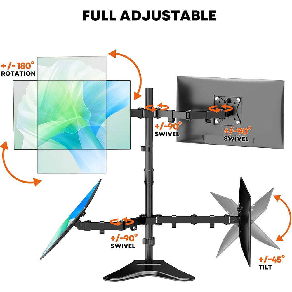 LDT91-T048 Quad Arm Full Motion Monitor Stand