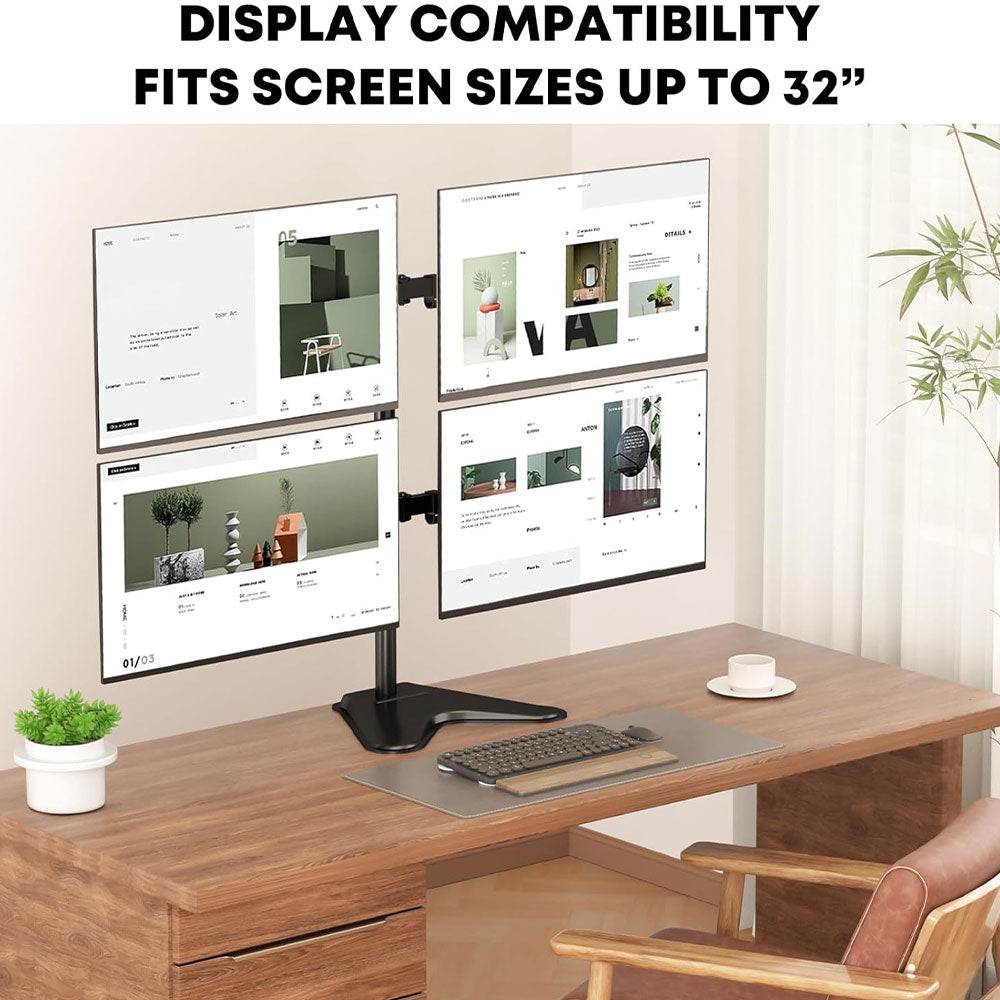 LDT91-T048 Quad Arm Full Motion Monitor Stand