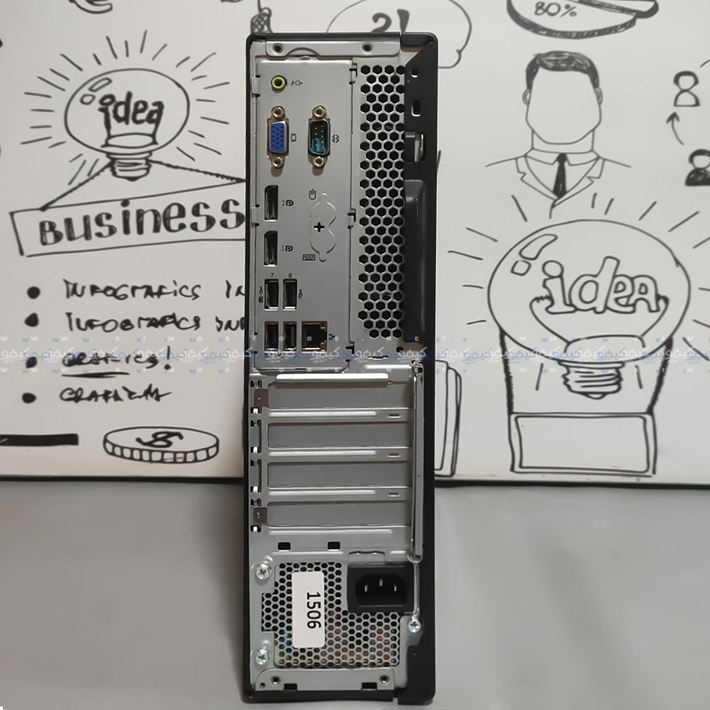 كمبيوتر تاور لينوفو ThinkCentre M720s (انتل كور i5-8500 - رام 8 جيجابايت DDR4 - بدون هارد - انتل UHD جرافيكس - DVD RW) استعمال خارج