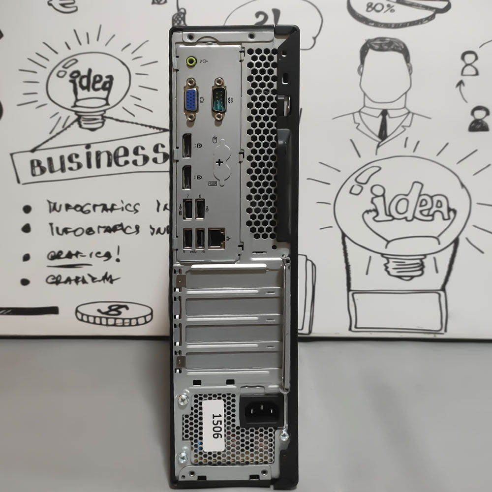 كمبيوتر تاور لينوفو ThinkCentre M720s (انتل كور i5-8500 - رام 8 جيجابايت DDR4 - بدون هارد - انتل UHD جرافيكس - DVD RW) استعمال خارج